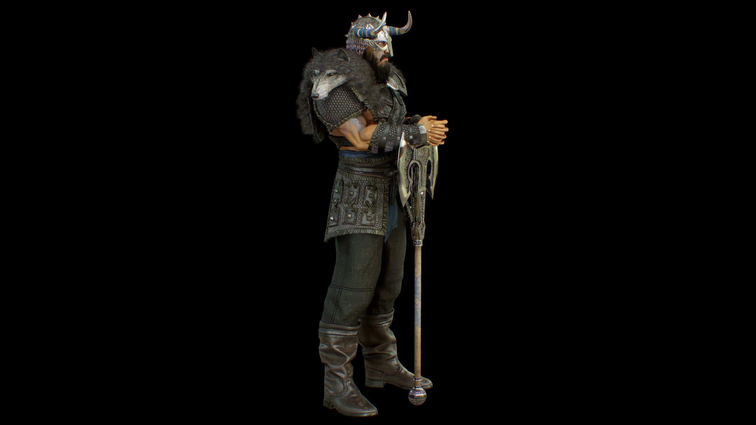 Viking Low-poly 3D model_20