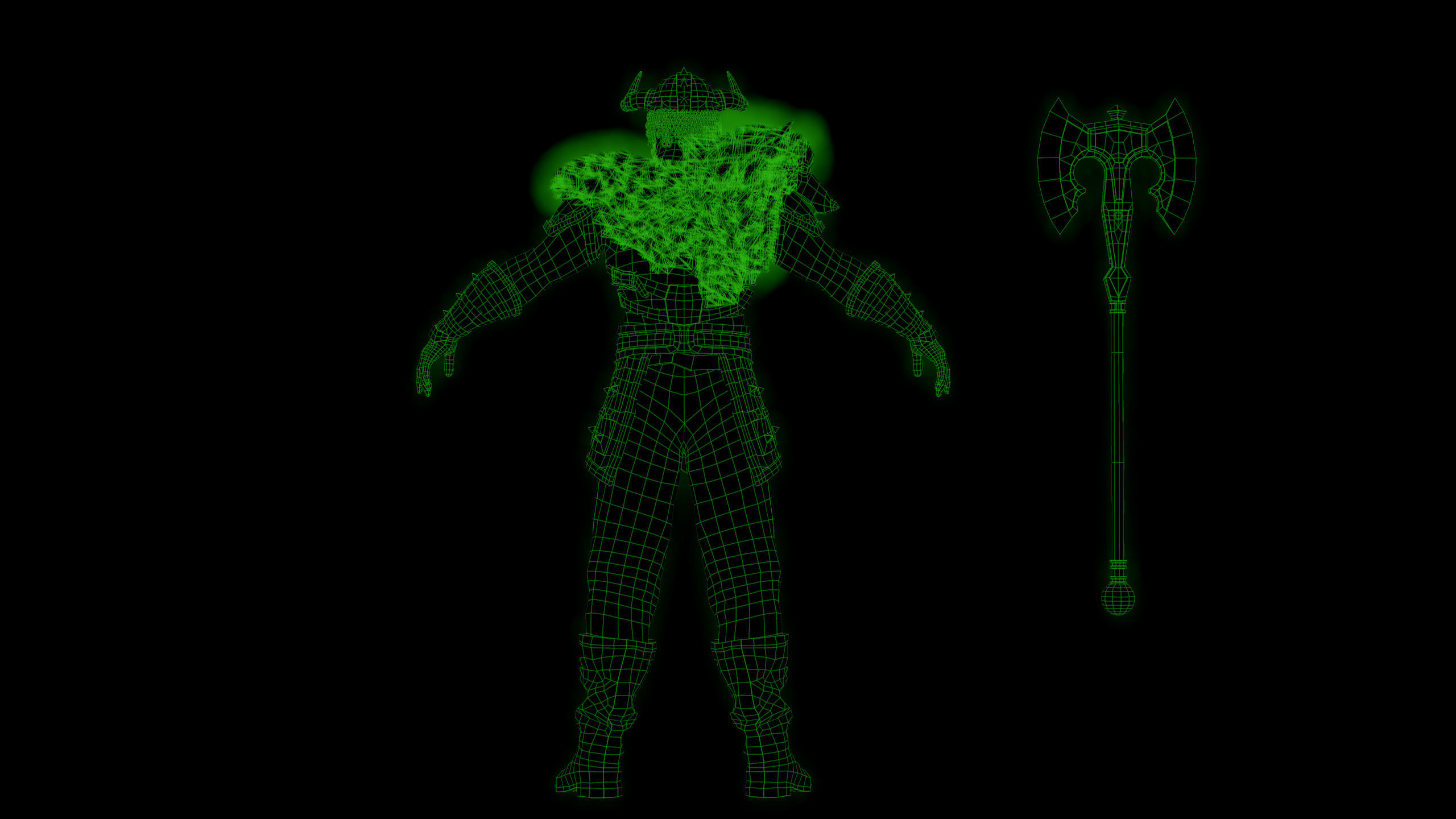 Viking Low-poly 3D model_8