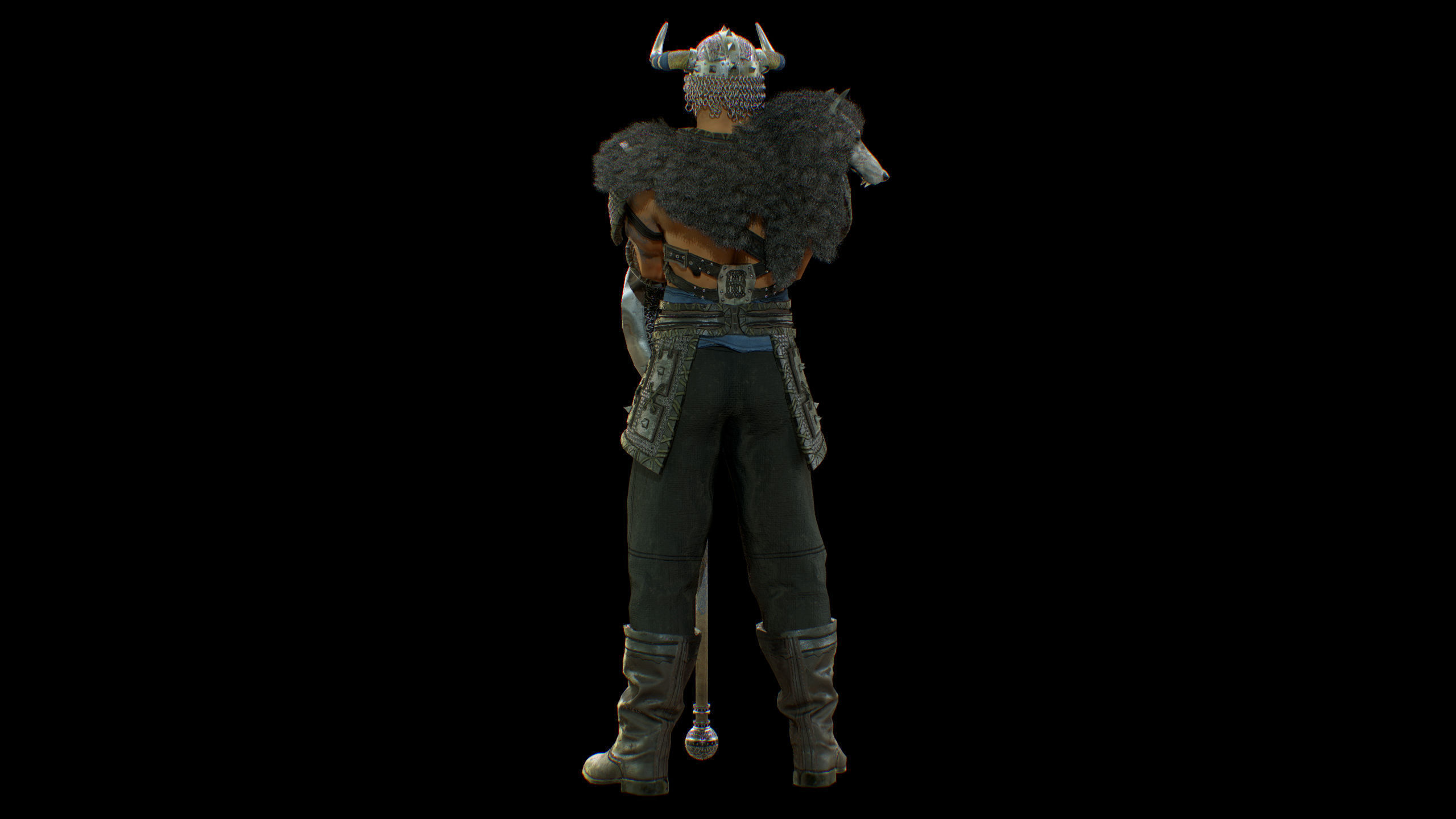 Viking Low-poly 3D model_19