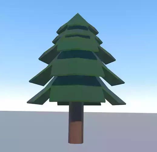 Low Poly Pine tree Free low-poly 3D model
