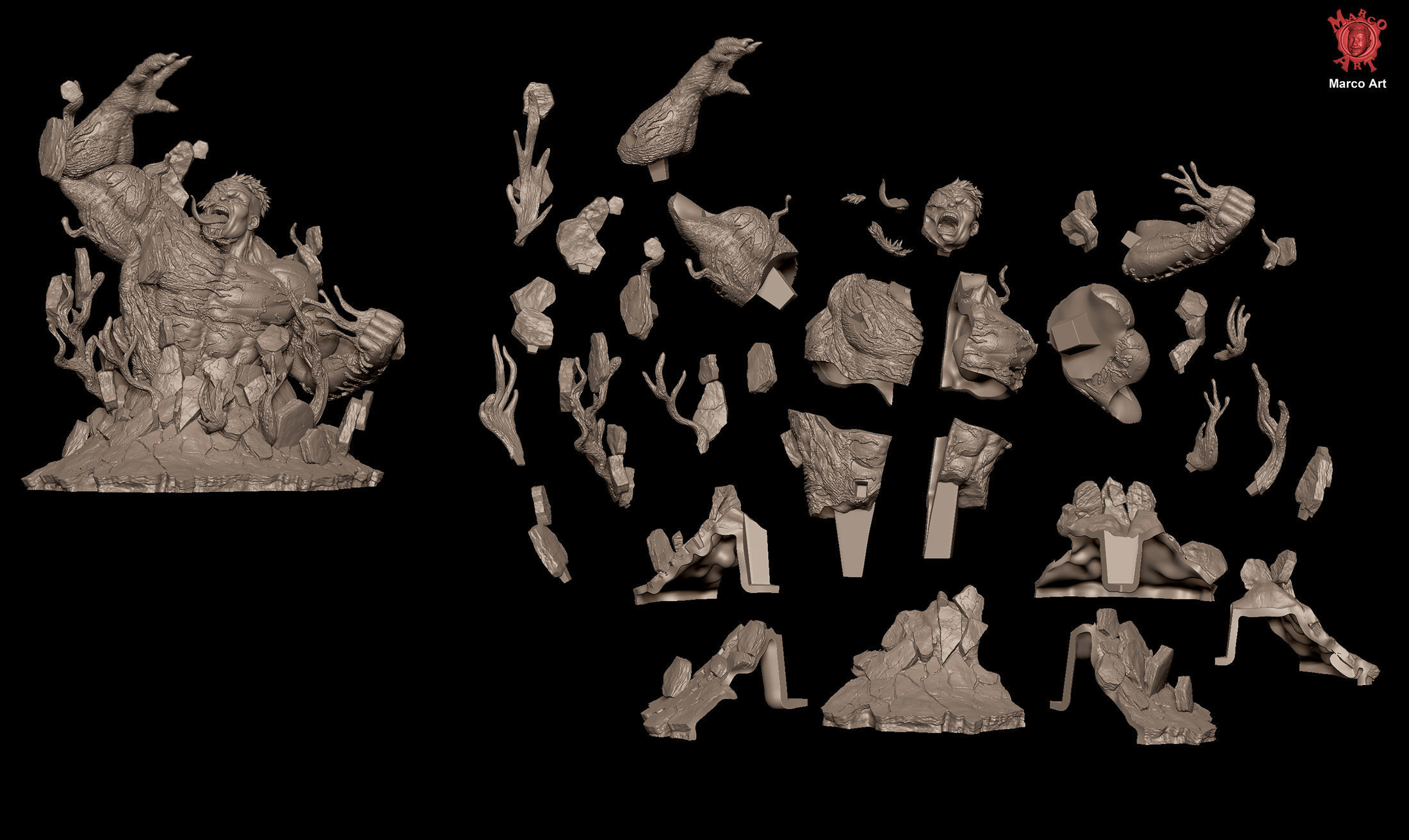 Hulk Stl flie 3D print model_6