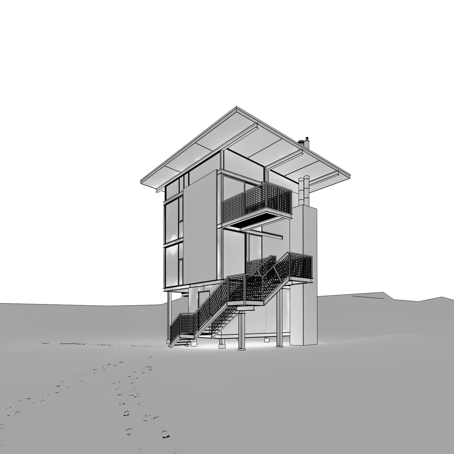 3D Architecture Challenge-shelter 3D model_4