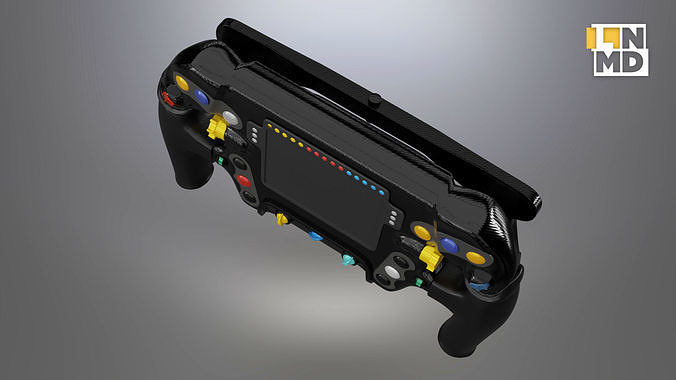 Two Formula 1 Steering wheels  Low-poly 3D model 7