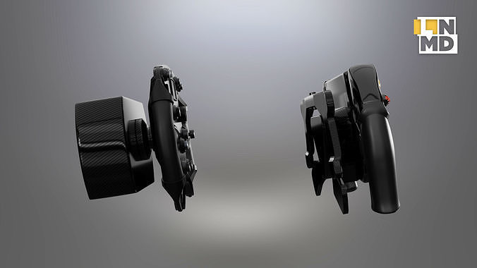 Two Formula 1 Steering wheels  Low-poly 3D model 5