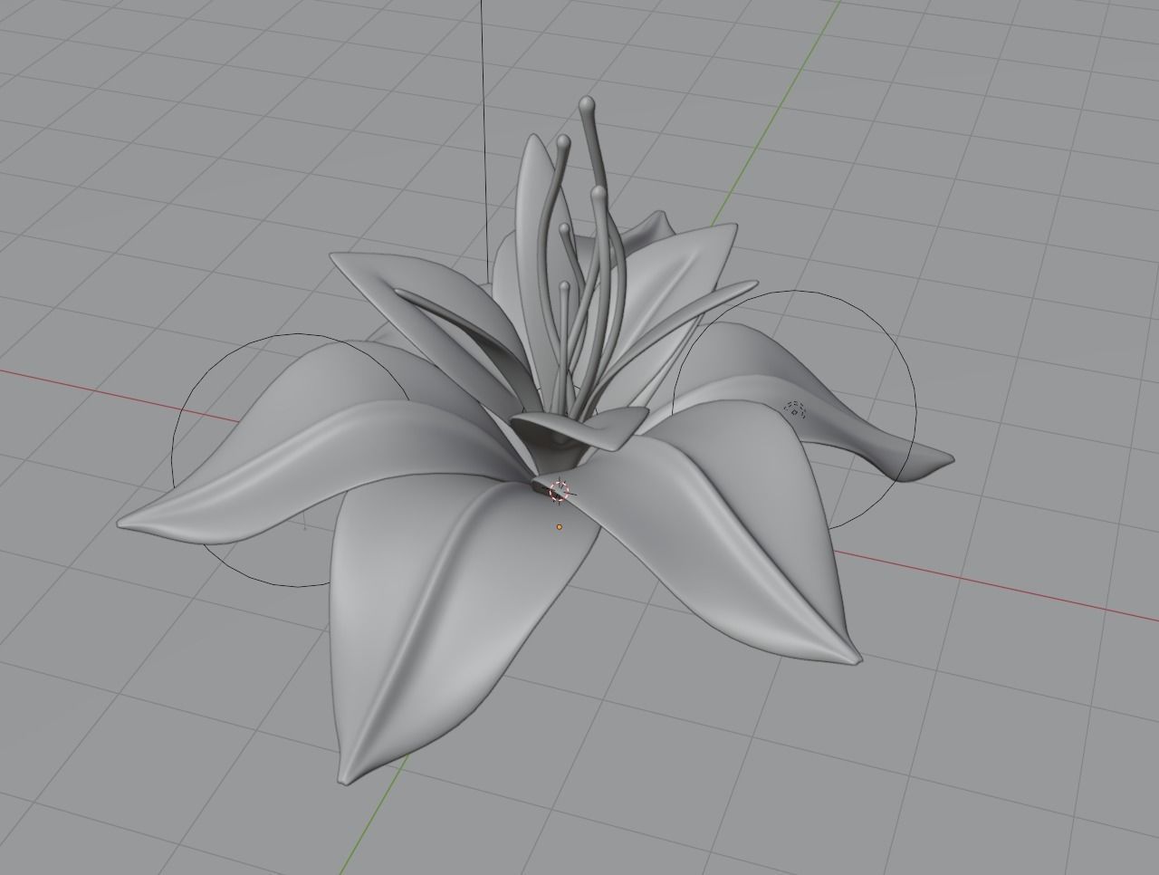 Glowing flower 3D model_1