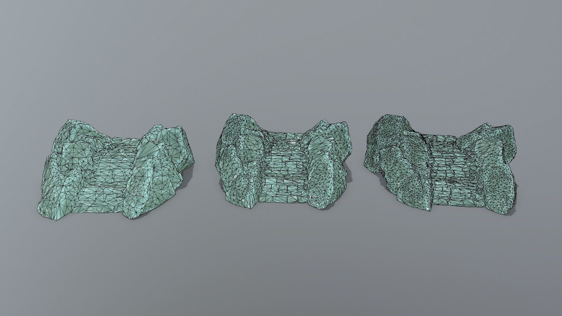 Ruin Stairs Low-poly 3D model_15