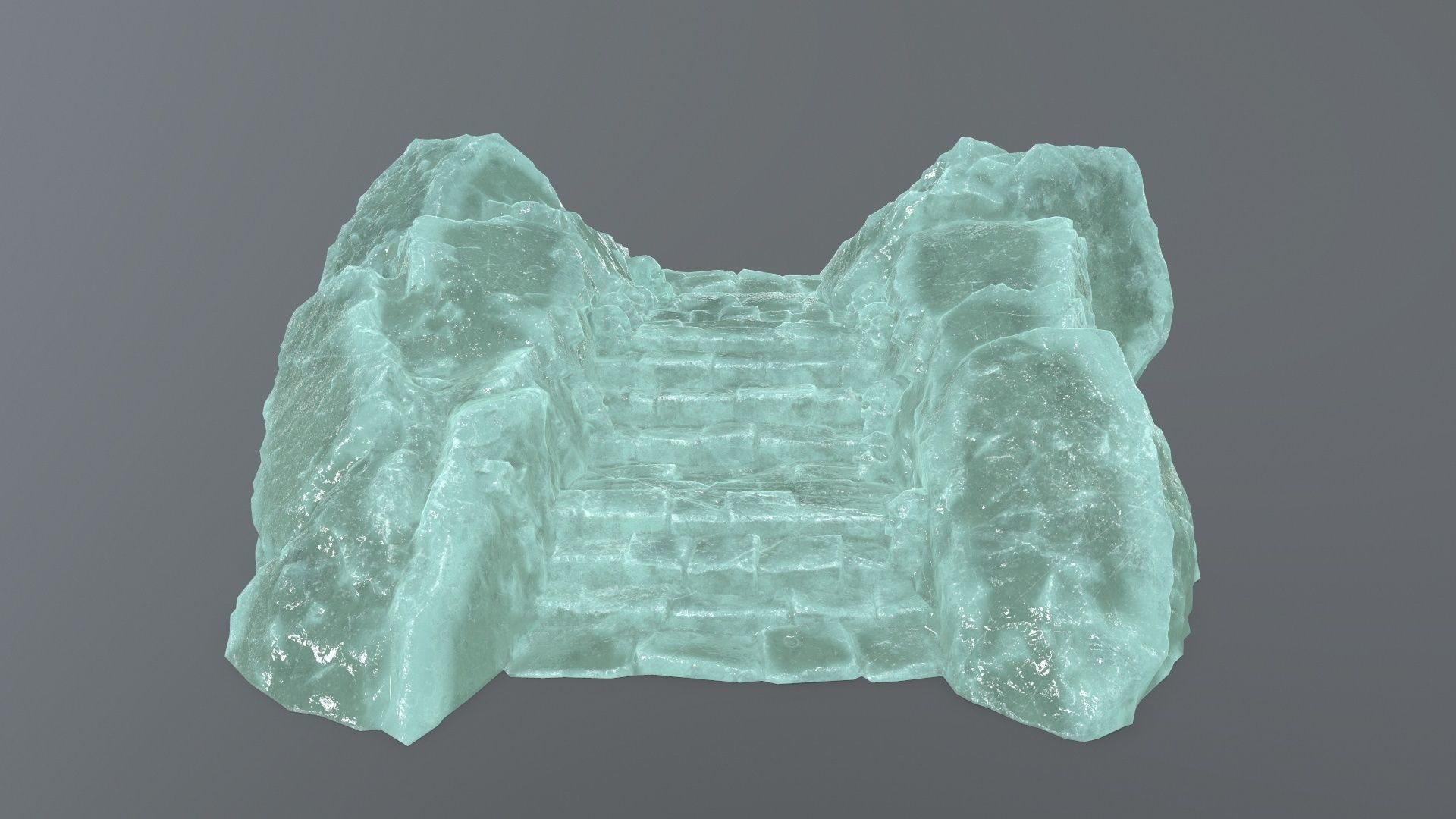 Ruin Stairs Low-poly 3D model_13