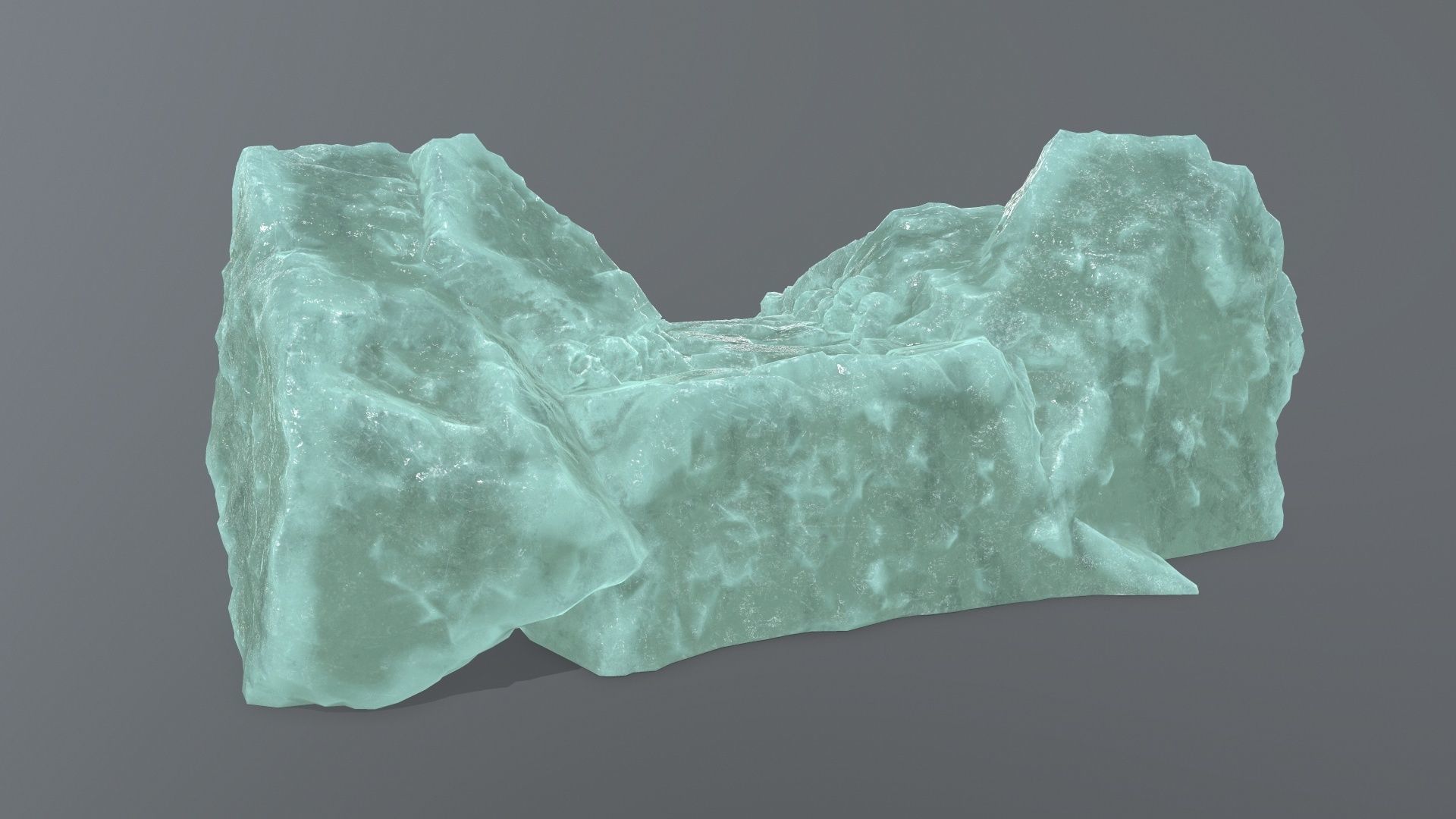 Ruin Stairs Low-poly 3D model_6