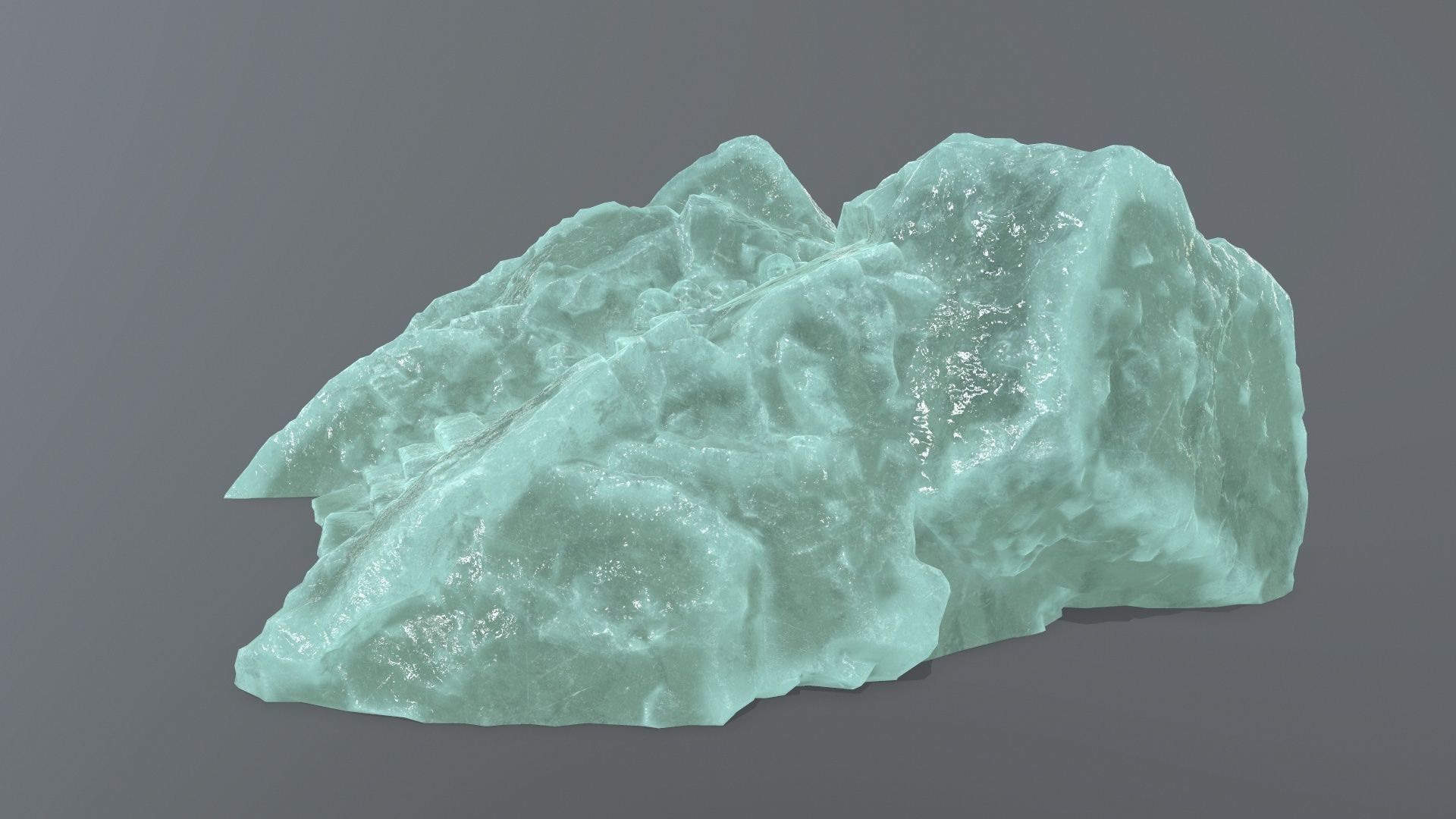 Ruin Stairs Low-poly 3D model_3