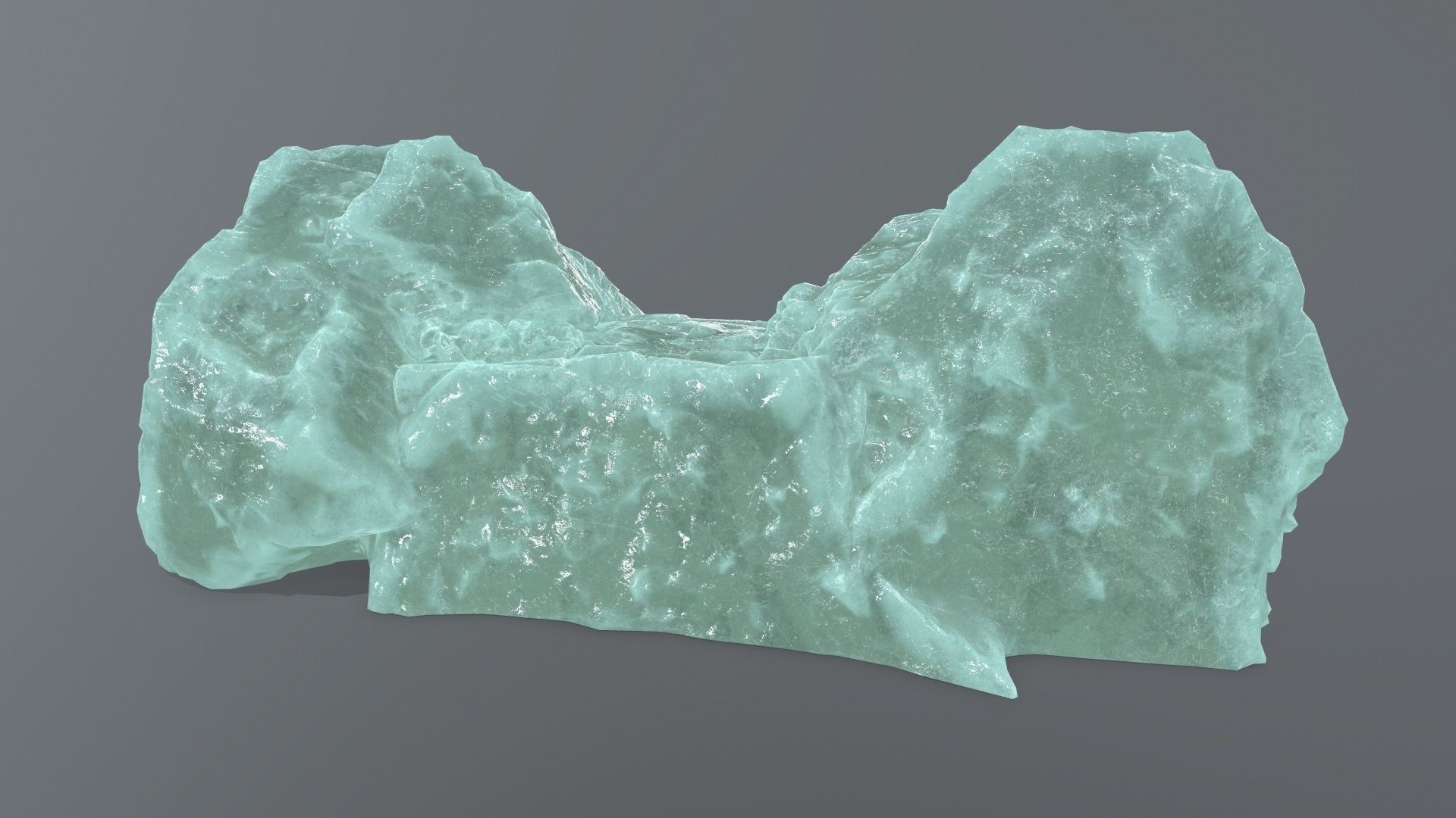 Ruin Stairs Low-poly 3D model_7