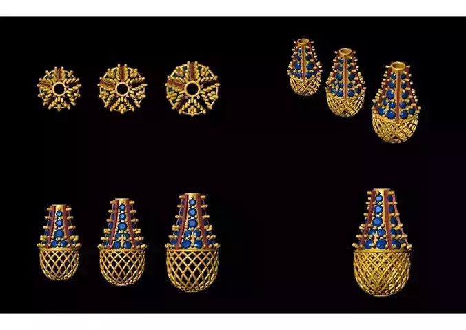 Diamond Ball Bead Para antique beads 103 stl files 