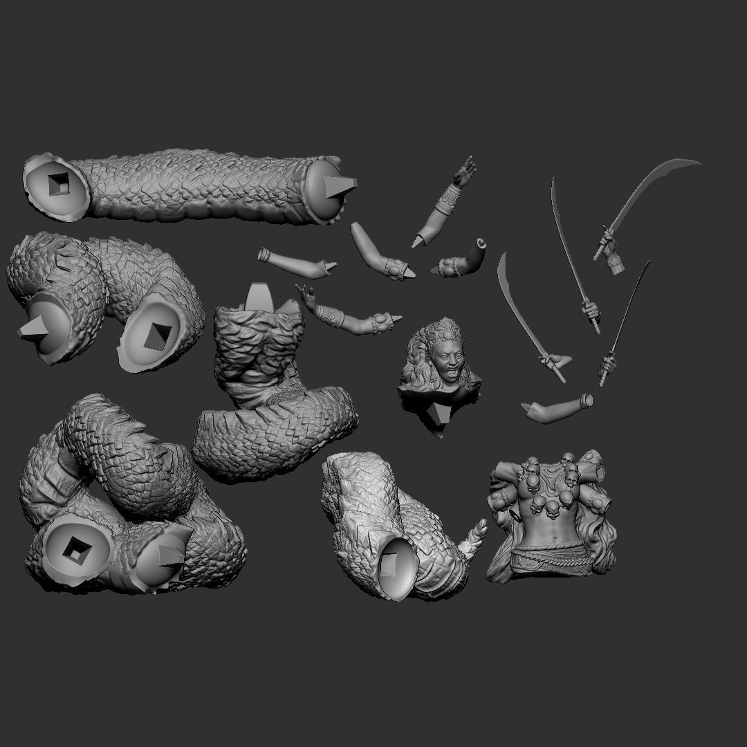 Seven Blades Project - Naga 3D print model_2