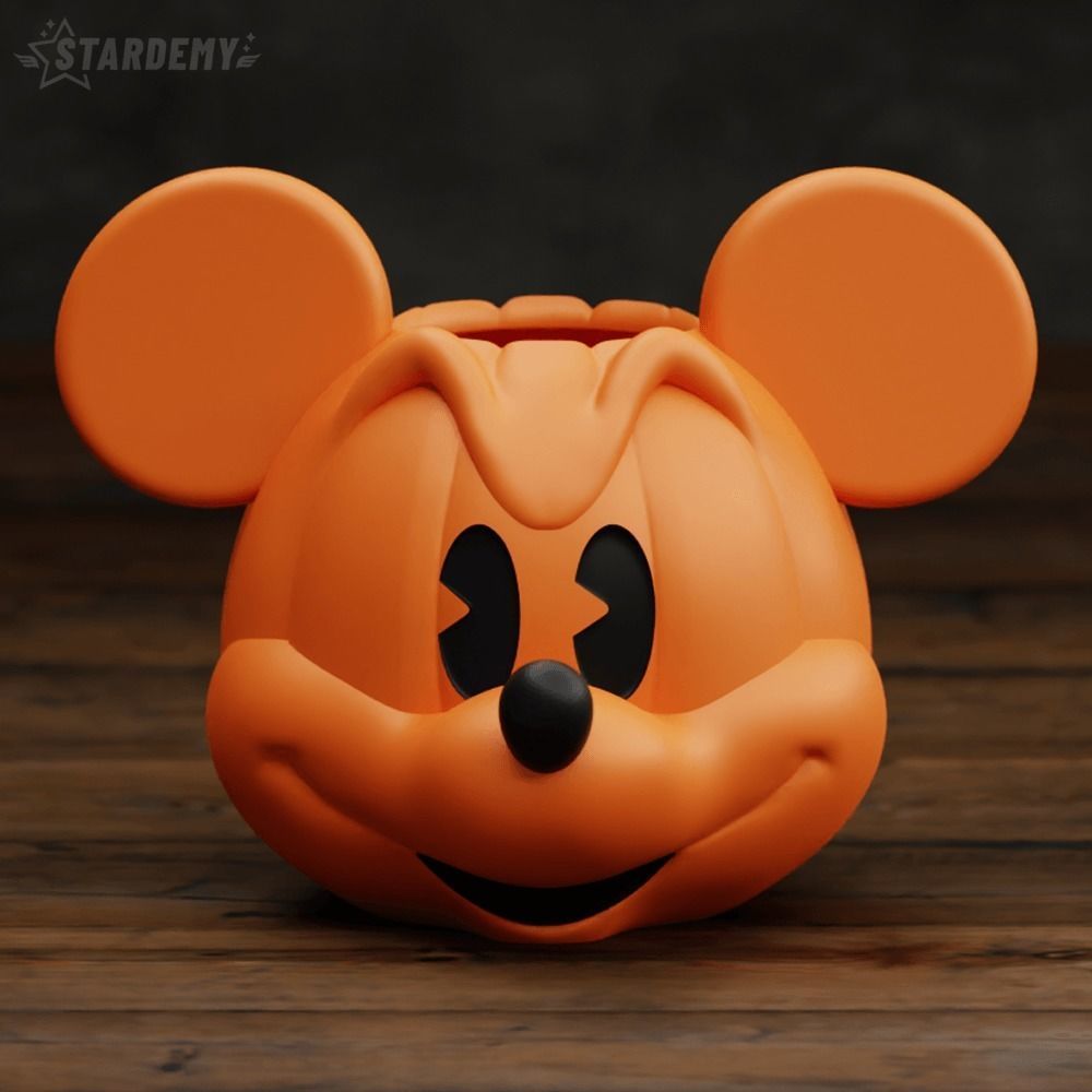 Pumpkin Mickey Bowl Halloween 2 models Easy Print 3D print model_1