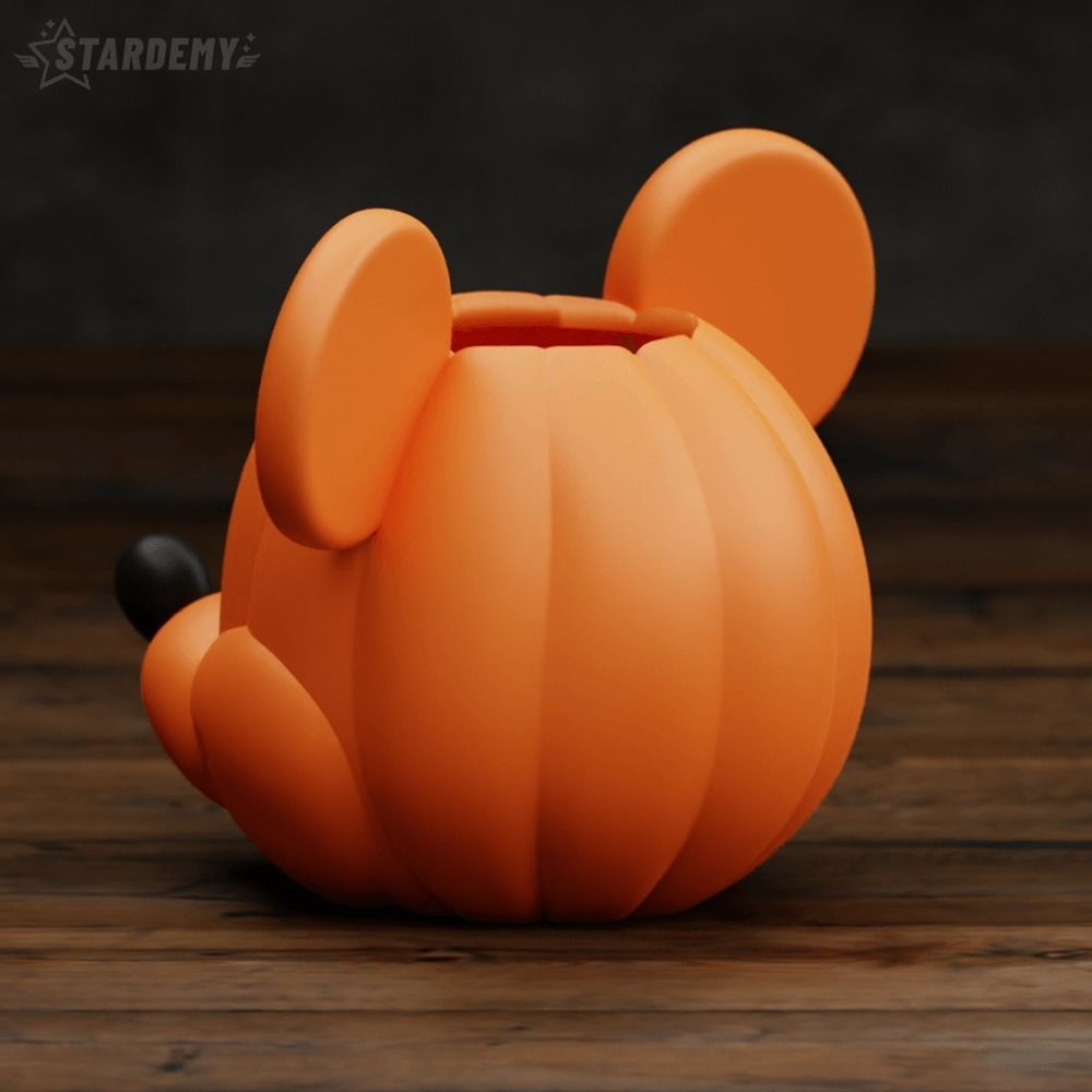 Pumpkin Mickey Bowl Halloween 2 models Easy Print 3D print model_3