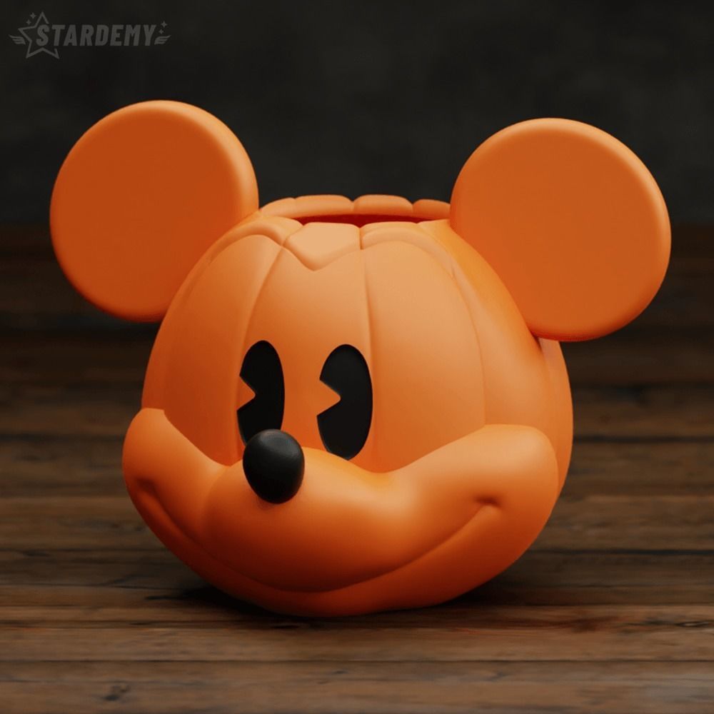 Pumpkin Mickey Bowl Halloween 2 models Easy Print 3D print model_5