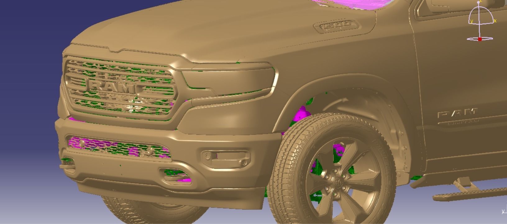 Dodge RAM 1500 Limited Crew Cab 4x4 2019 Vehicle 3d scan model 3D model_2