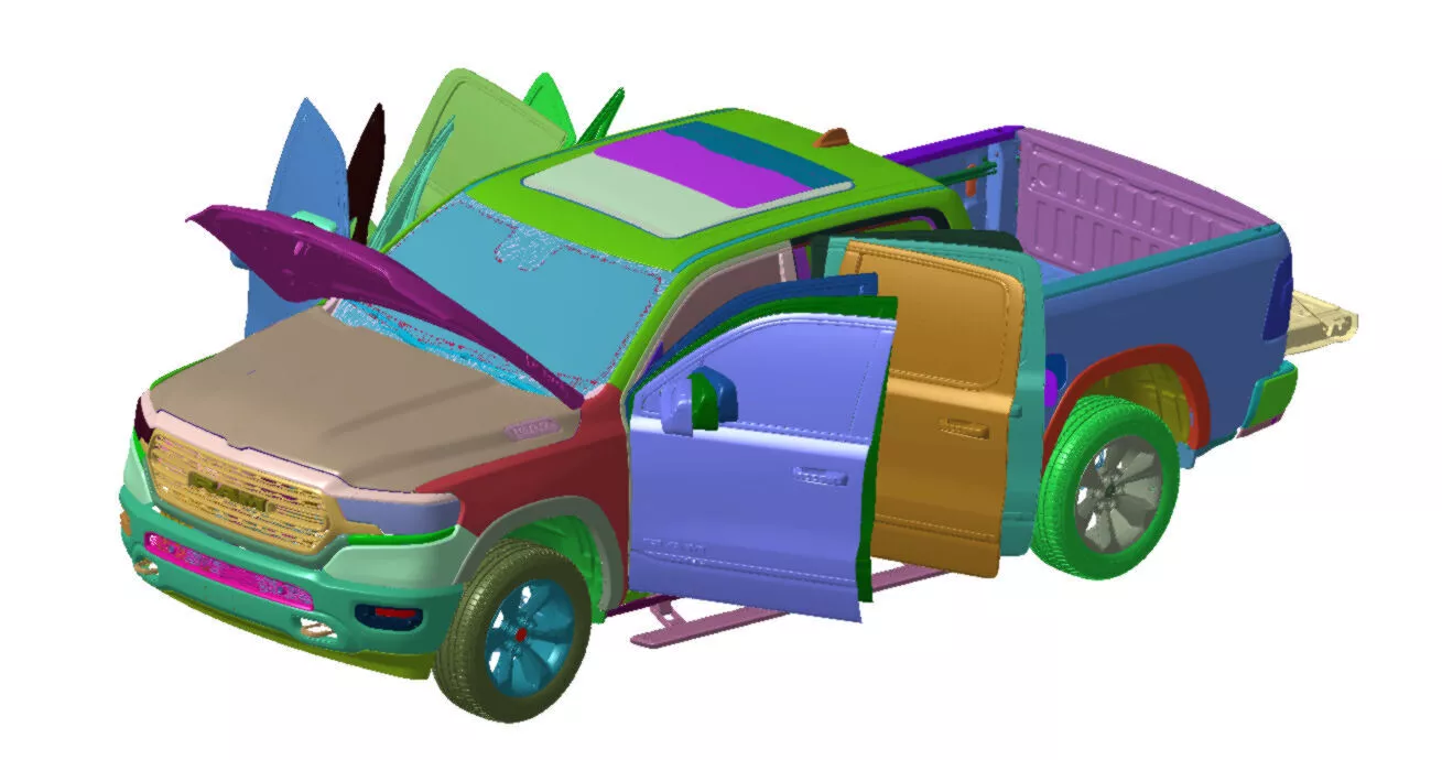 Dodge RAM 1500 Limited Crew Cab 4x4 2019 Vehicle 3d scan model 3D model