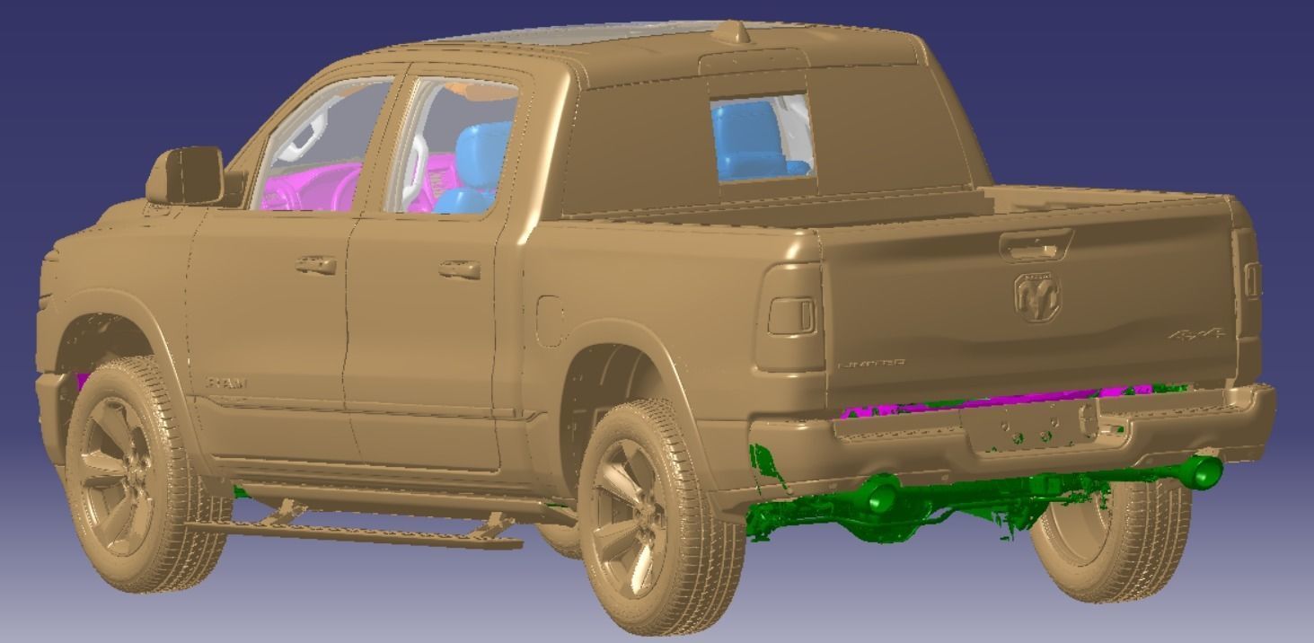 Dodge RAM 1500 Limited Crew Cab 4x4 2019 Vehicle 3d scan model 3D model_3