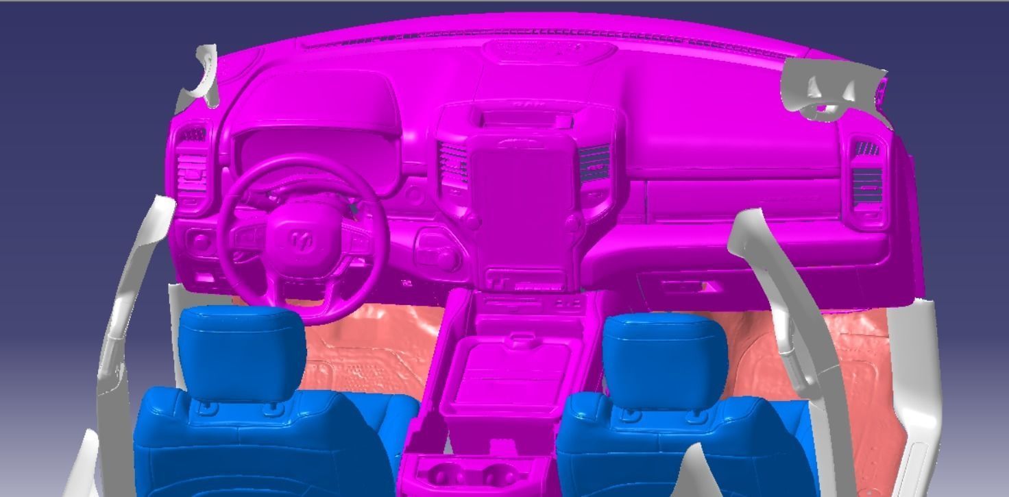 Dodge RAM 1500 Limited Crew Cab 4x4 2019 Vehicle 3d scan model 3D model_14