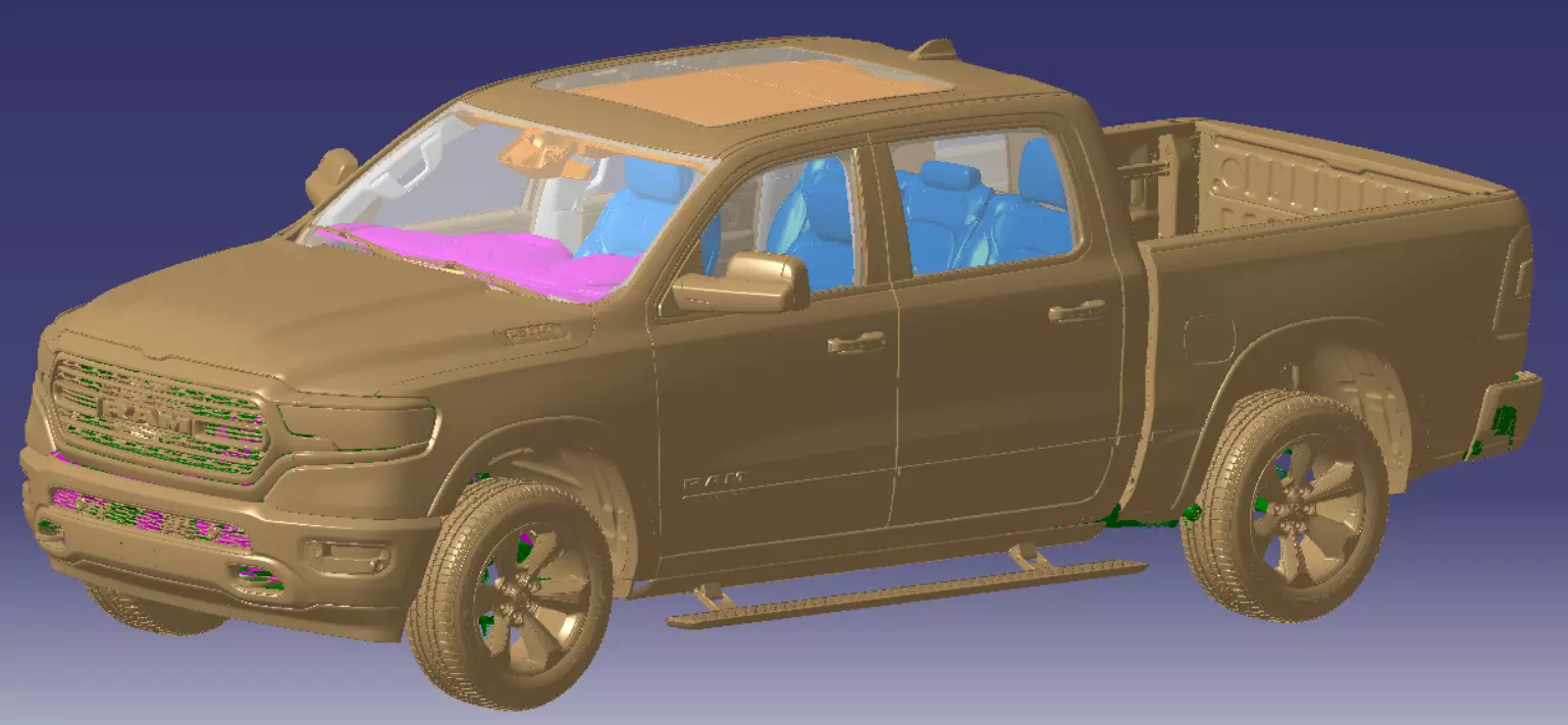 Dodge RAM 1500 Limited Crew Cab 4x4 2019 Vehicle 3d scan model 3D model_0