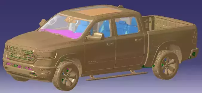 Dodge RAM 1500 Limited Crew Cab 4x4 2019 Vehicle 3d scan model