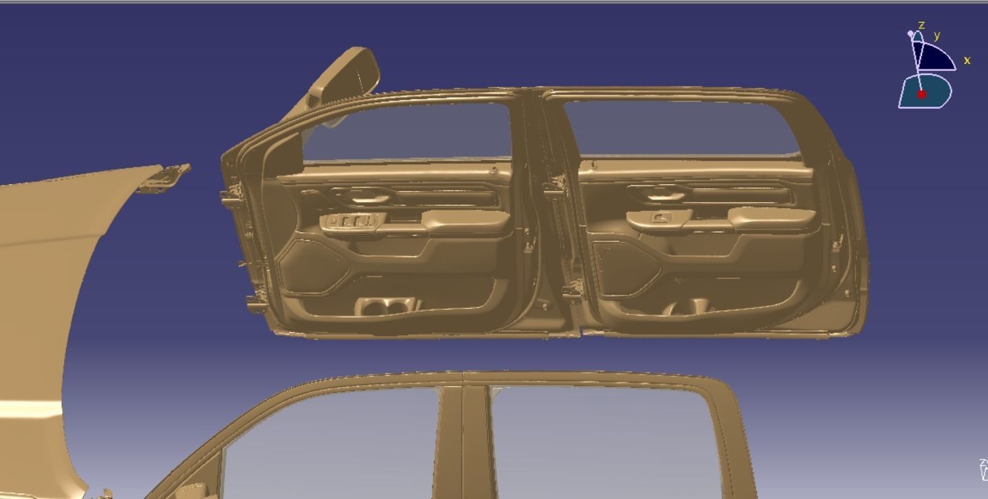 Dodge RAM 1500 Limited Crew Cab 4x4 2019 Vehicle 3d scan model 3D model_11