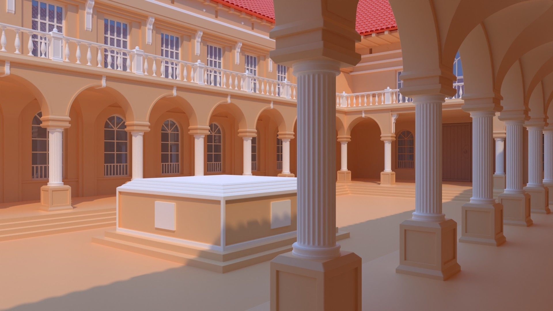 Vintage Palace Environment 3D model_2
