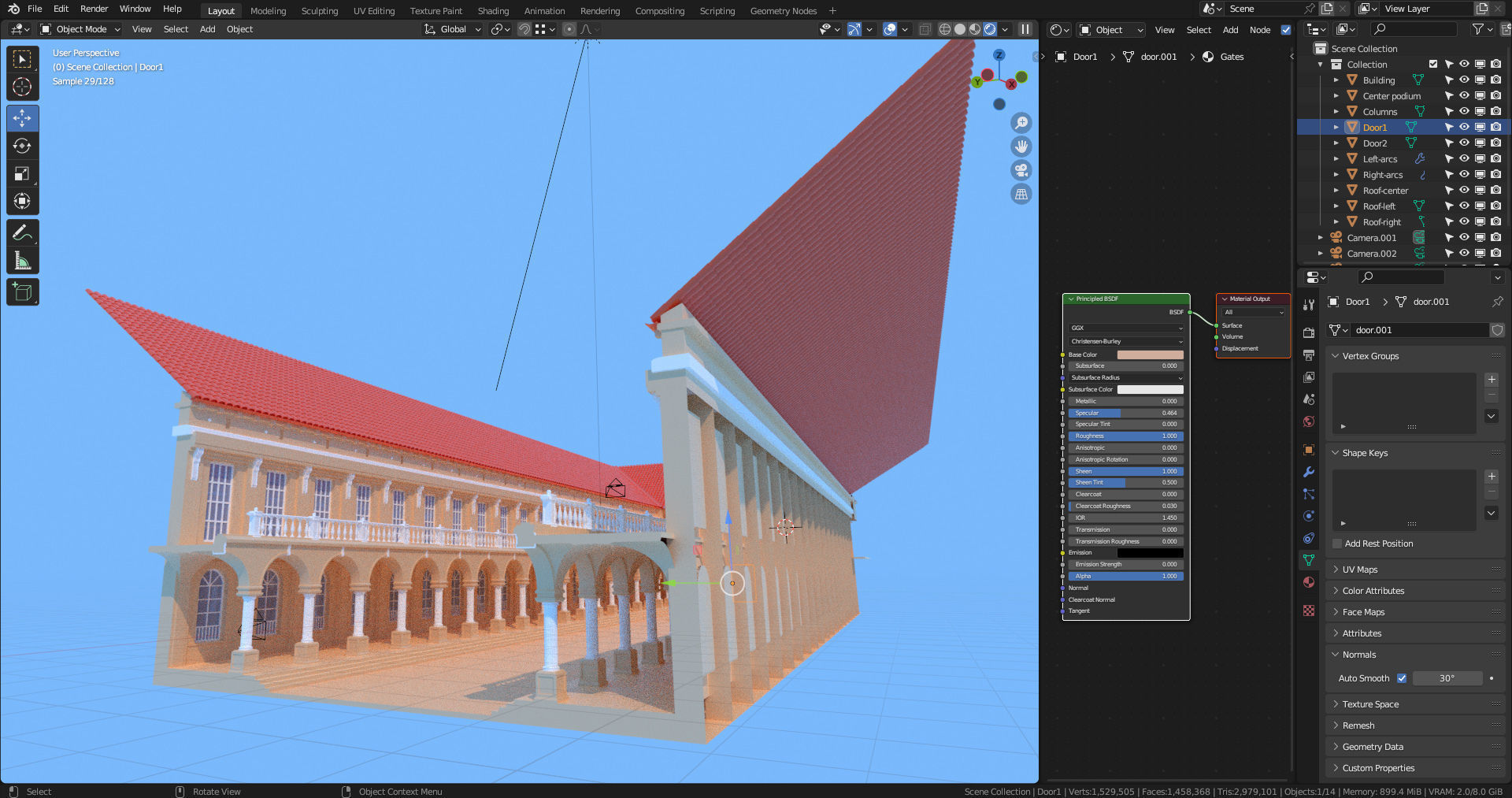 Vintage Palace Environment 3D model_4
