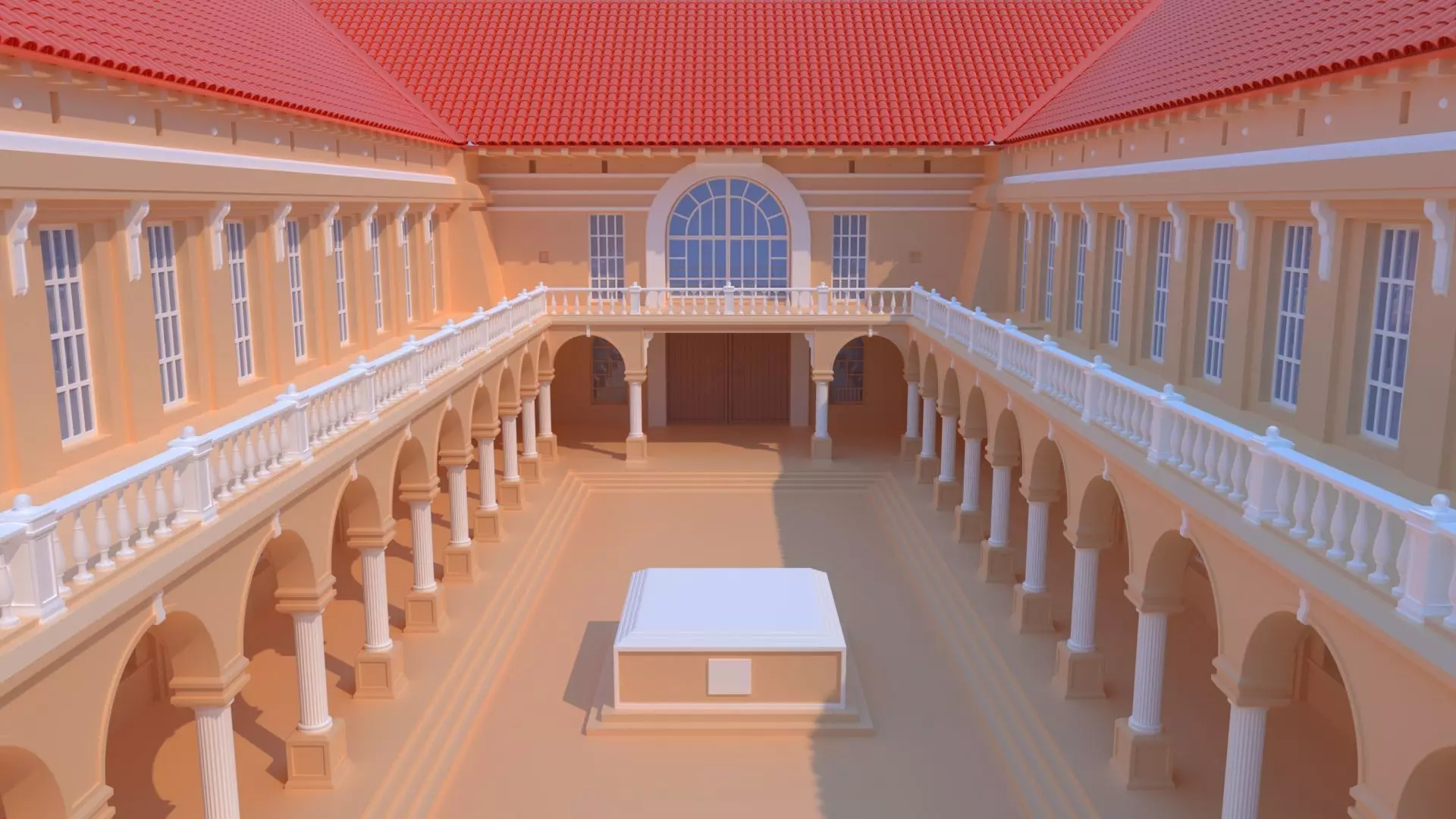 Vintage Palace Environment 3D model_0