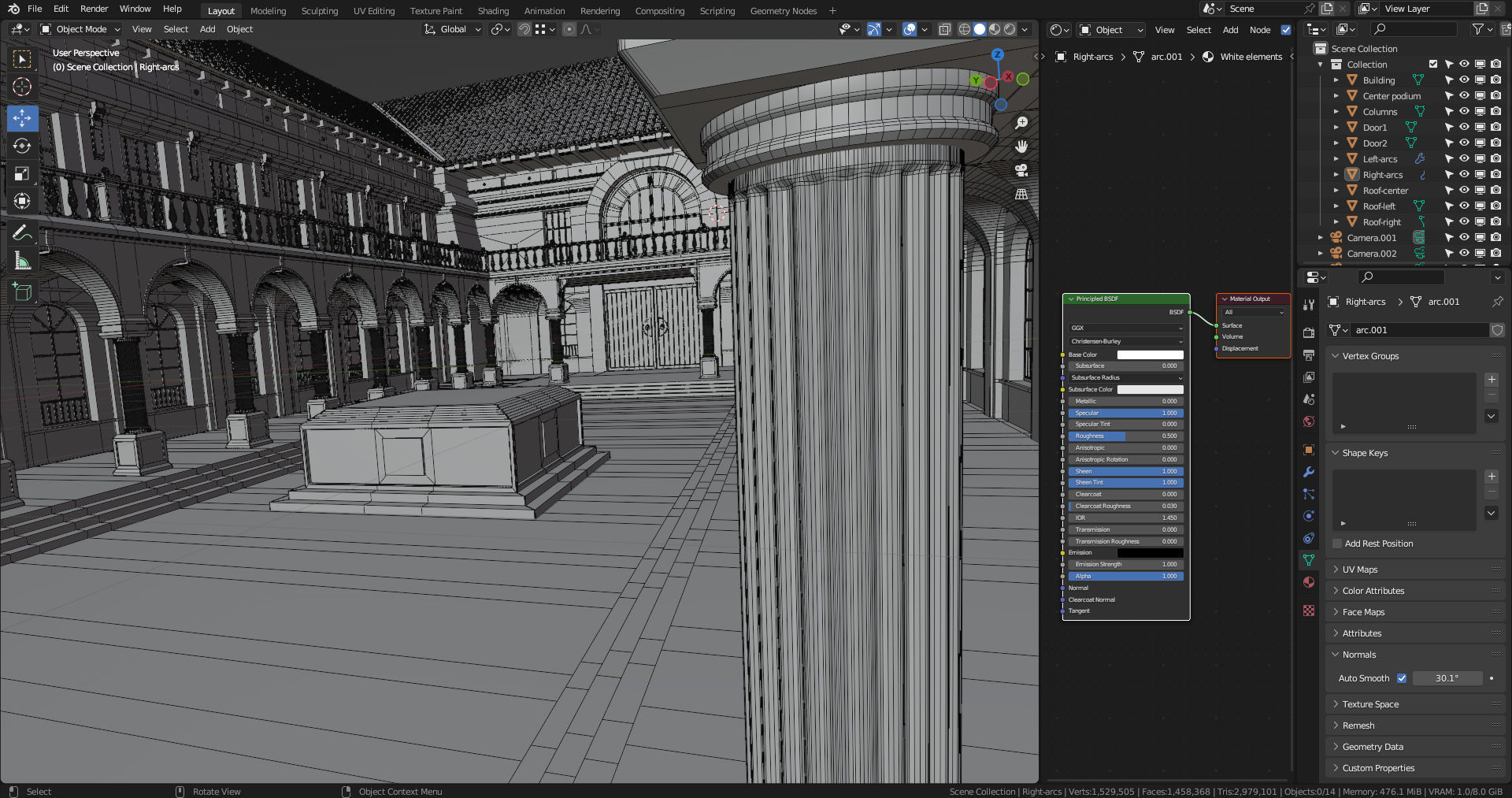 Vintage Palace Environment 3D model_8