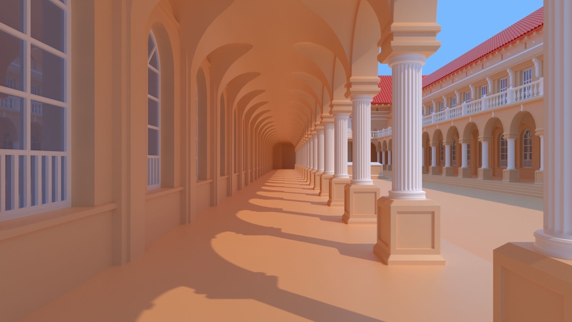 Vintage Palace Environment 3D model_1