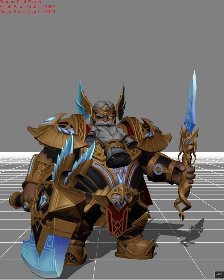 Franco Valhalla Ruler Skin Low-poly 3D model_1