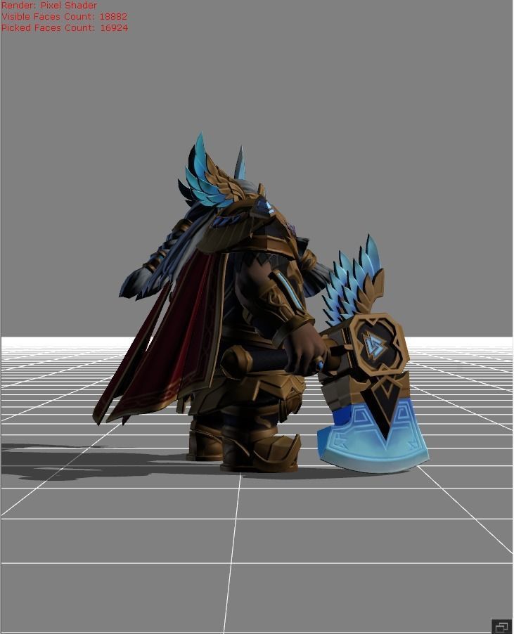 Franco Valhalla Ruler Skin Low-poly 3D model_3