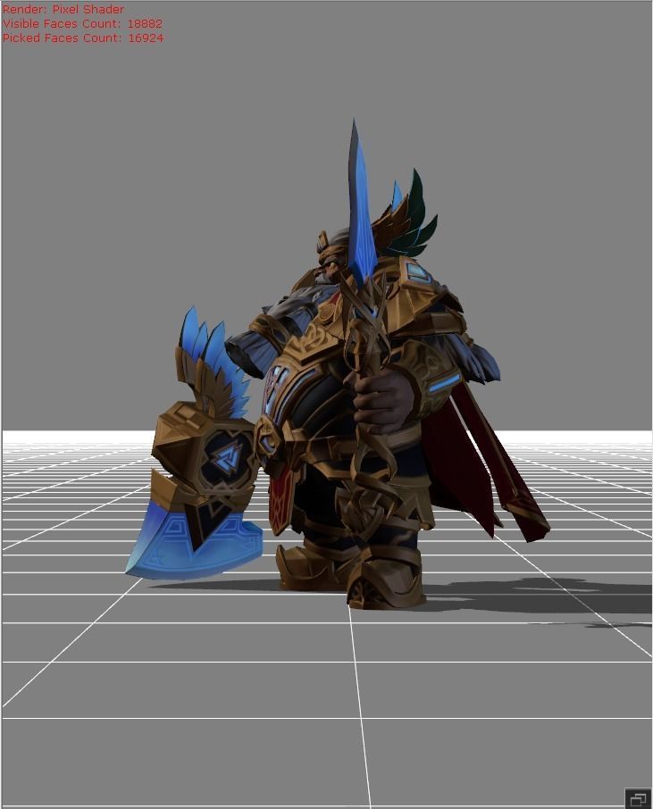 Franco Valhalla Ruler Skin Low-poly 3D model_2