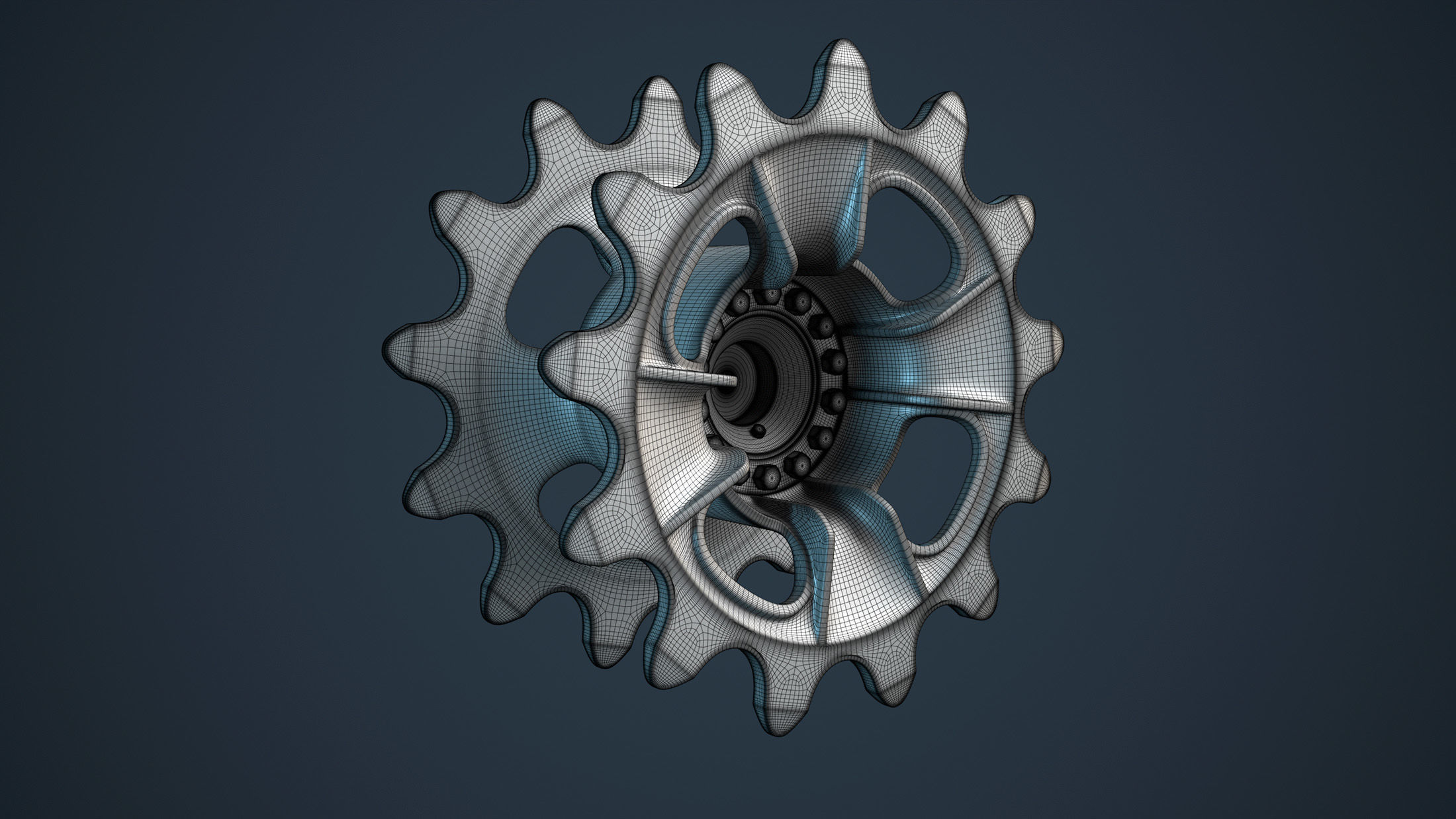 PT-76 Tank and ASU-85 Wheels Set 3D model_14