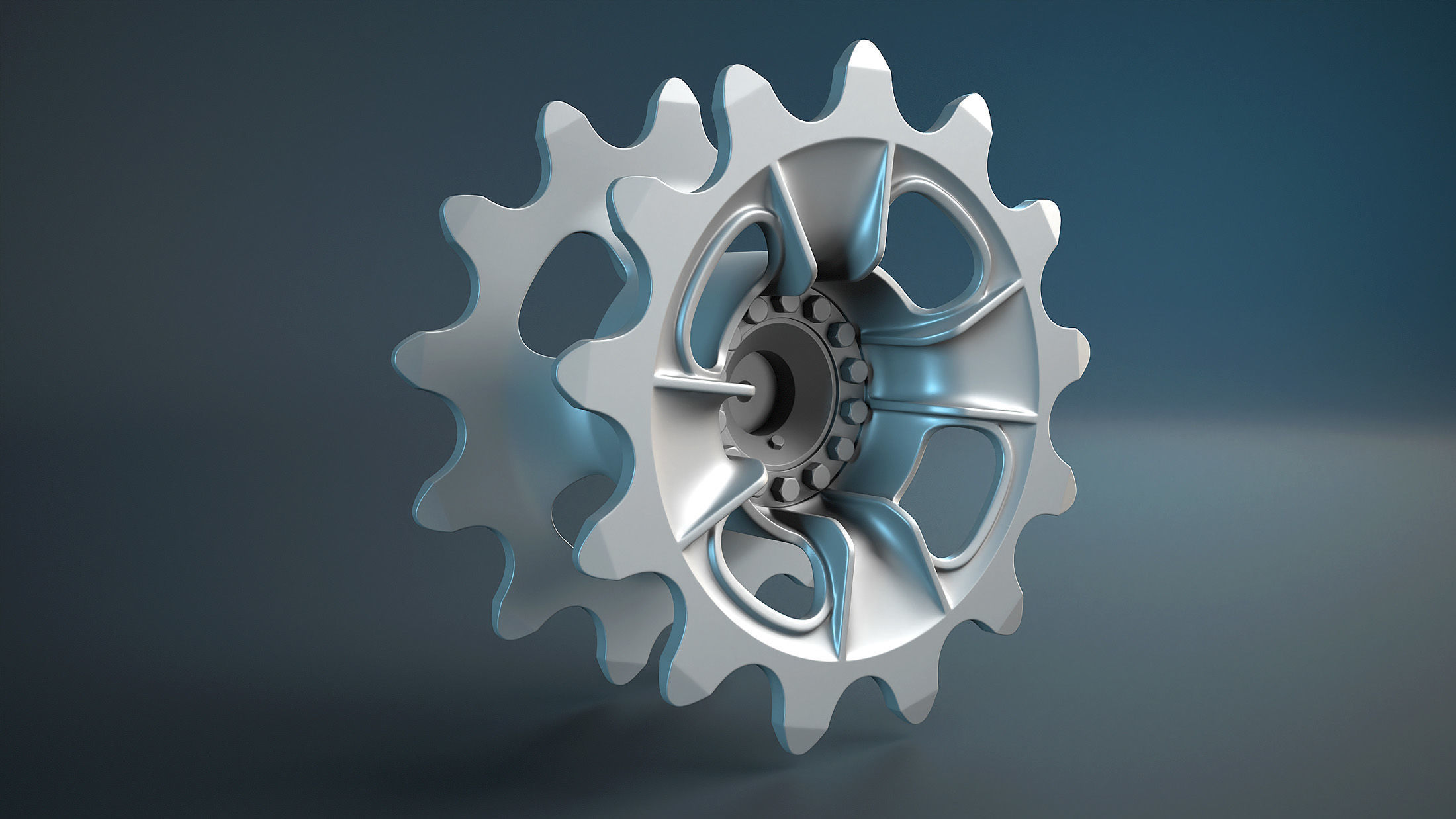 PT-76 Tank and ASU-85 Wheels Set 3D model_11