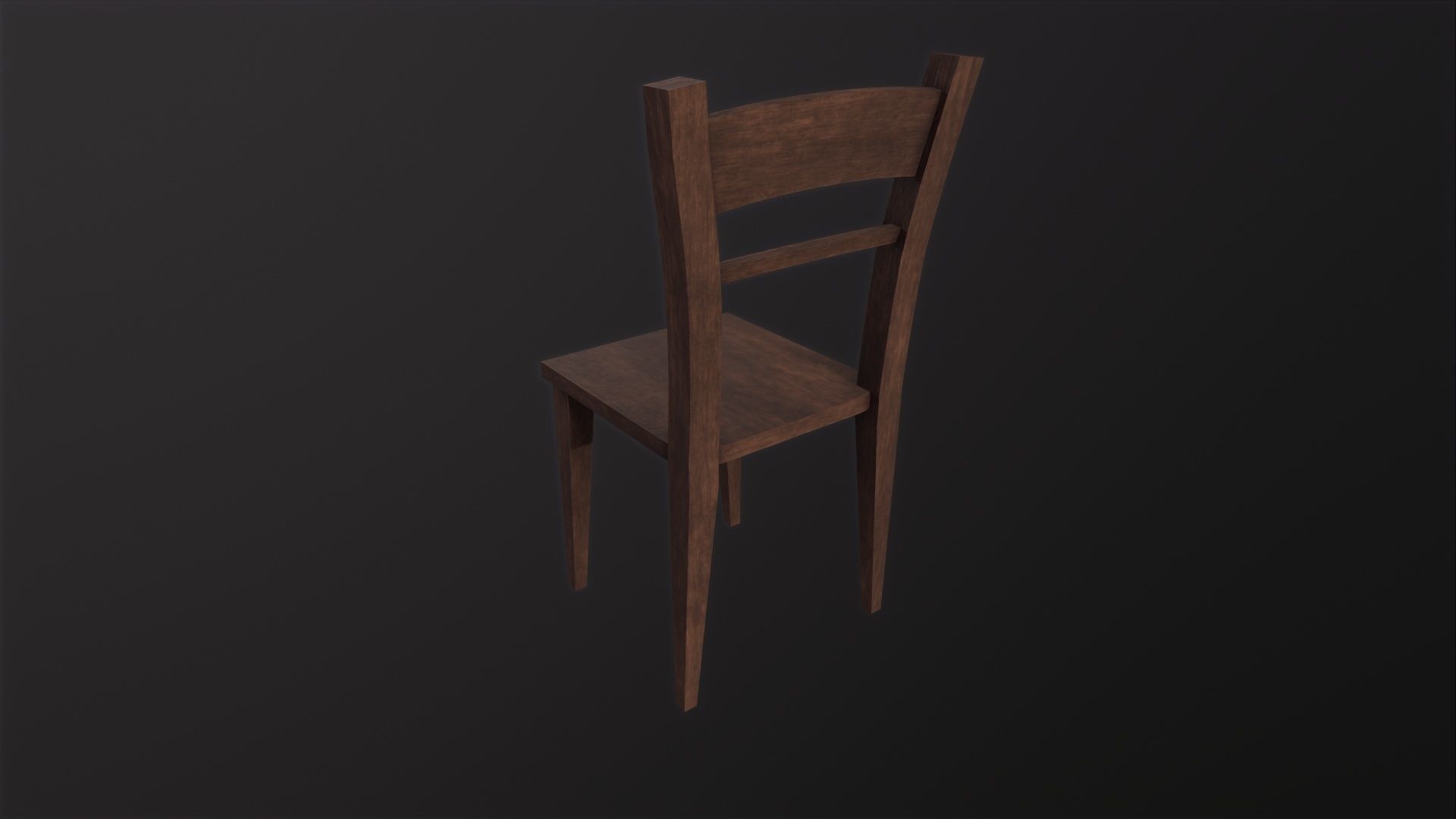 Wooden Chair 3D Model Low-poly 3D model_5