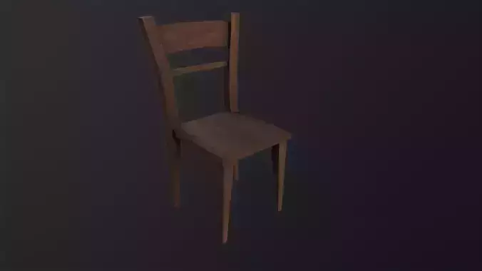 Wooden Chair 3D Model