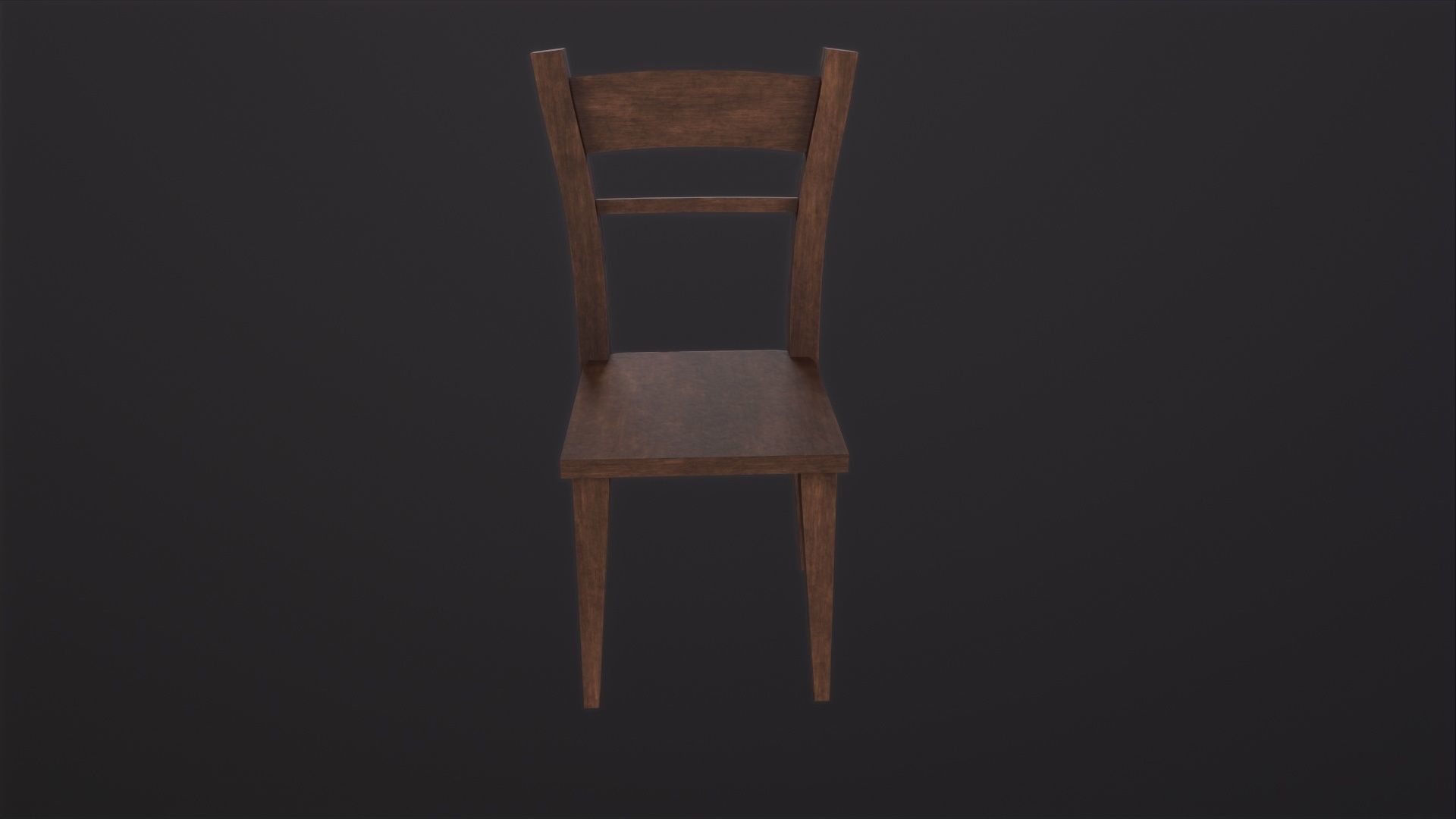 Wooden Chair 3D Model Low-poly 3D model_3