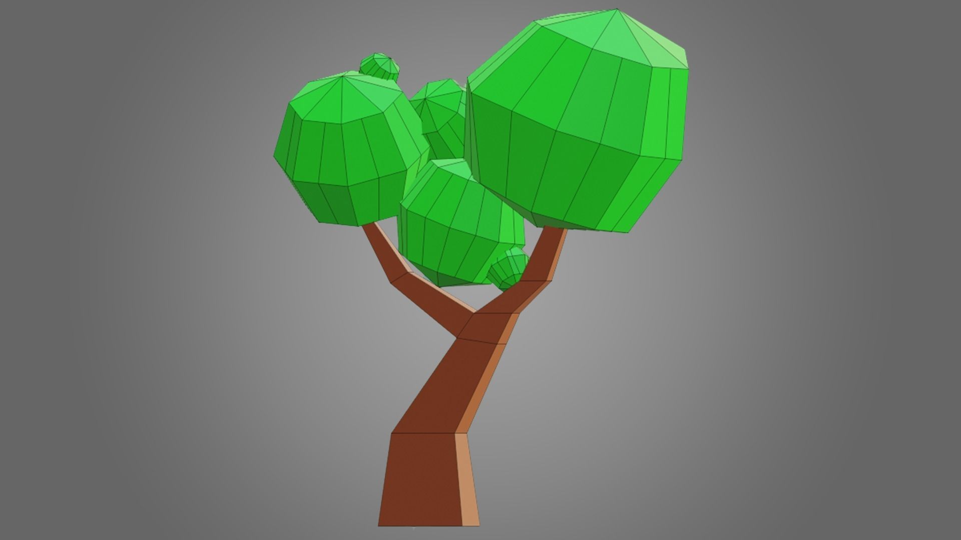 Low Poly Tree 3D Model - Game Ready  Free low-poly 3D model_4