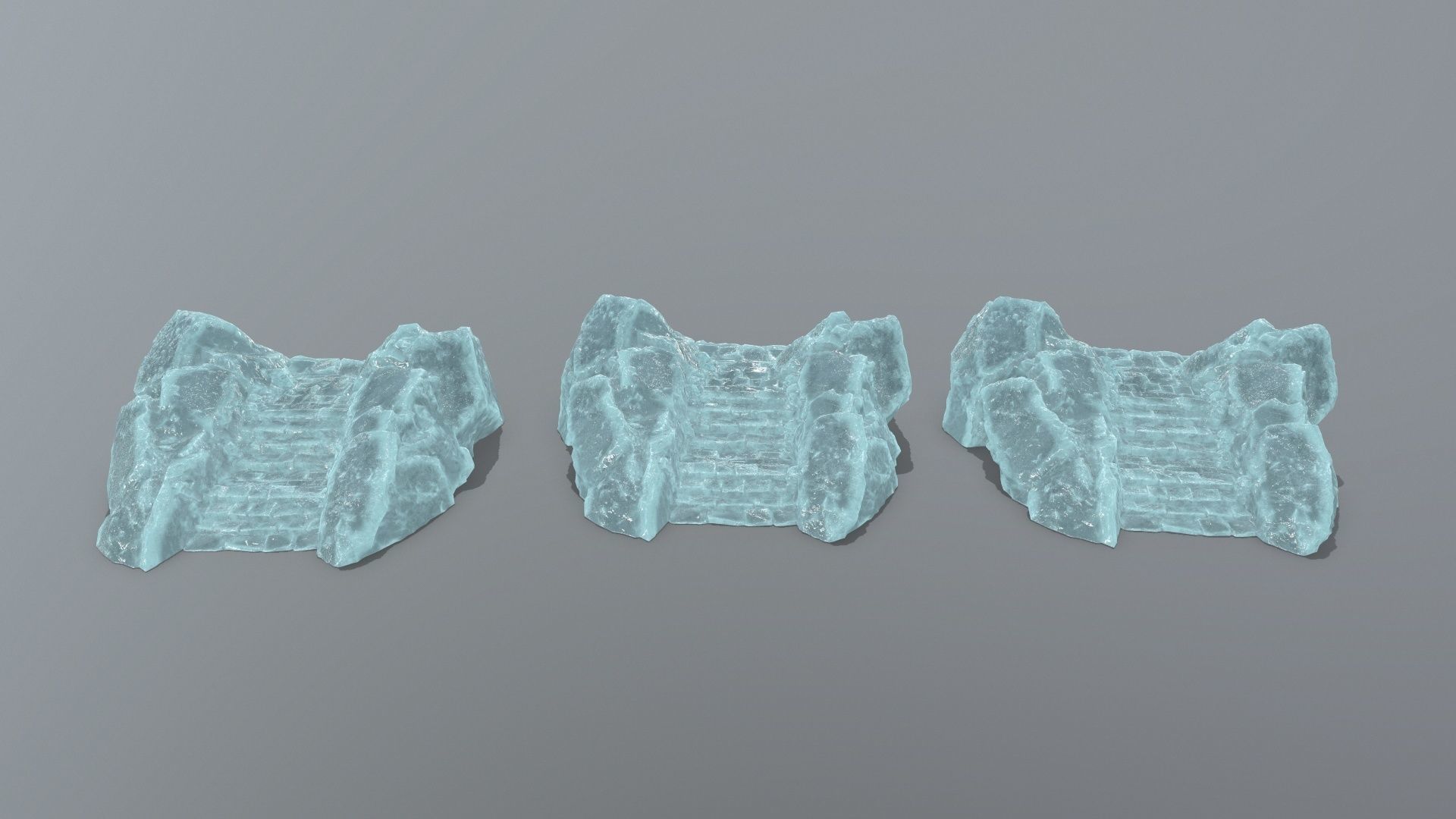 ice stairs Low-poly 3D model_13