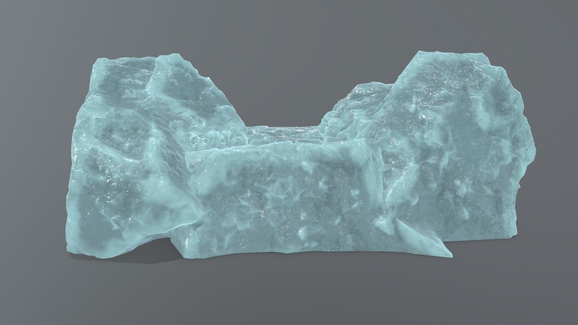 ice stairs Low-poly 3D model_6