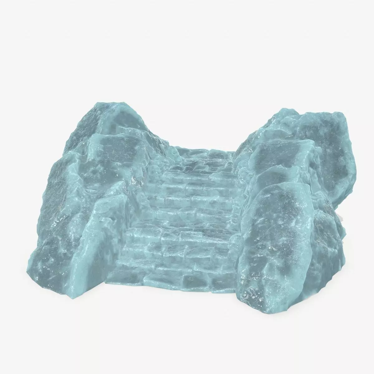 ice stairs Low-poly 3D model_0