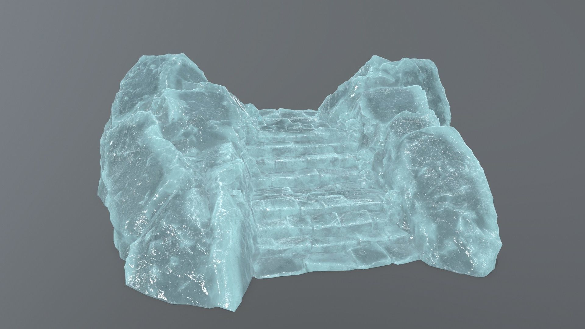 ice stairs Low-poly 3D model_11