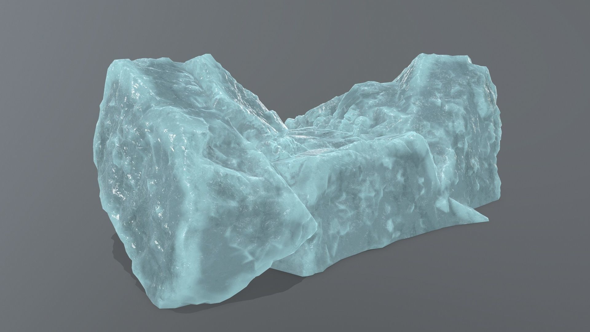 ice stairs Low-poly 3D model_5