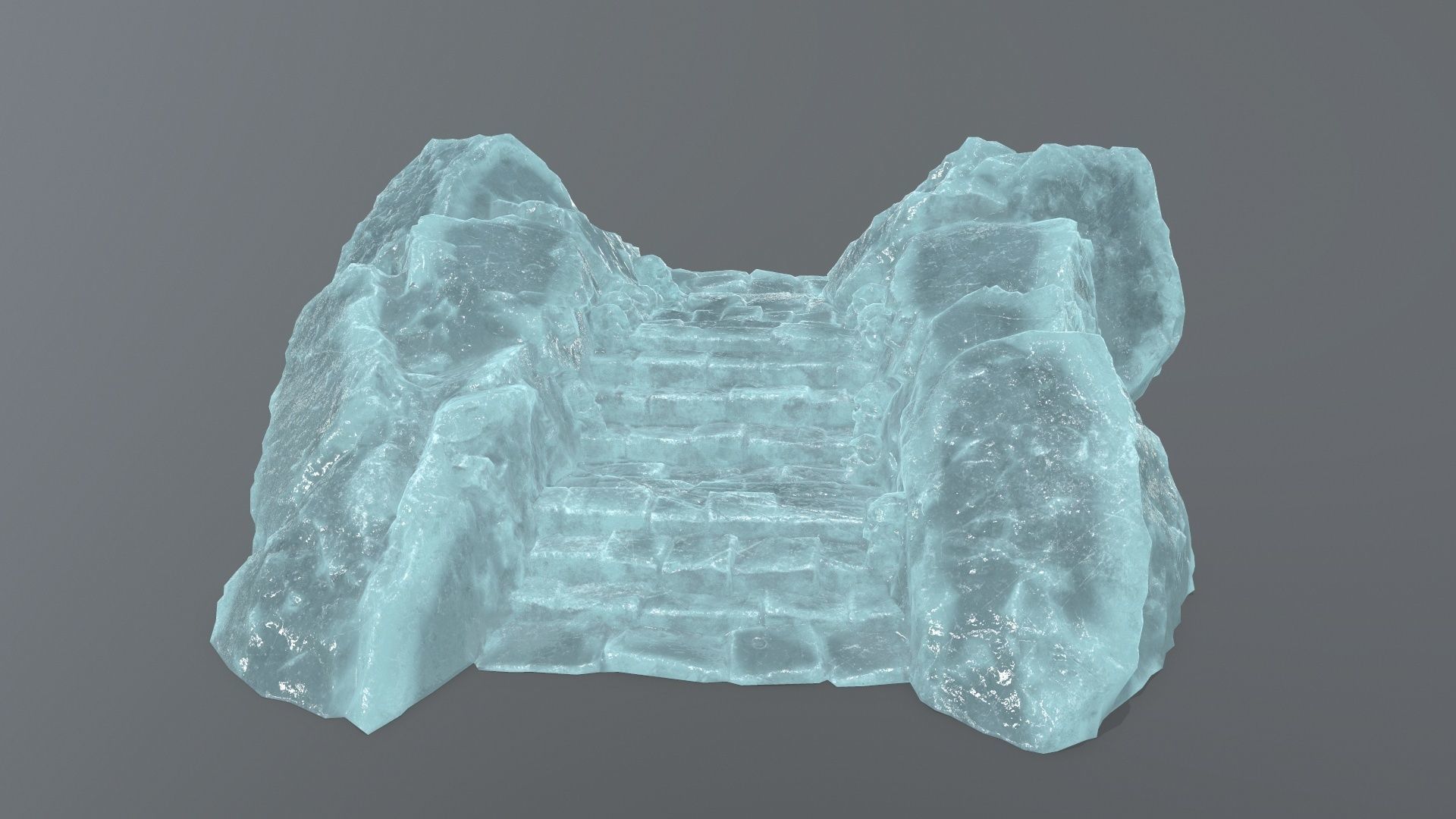 ice stairs Low-poly 3D model_12