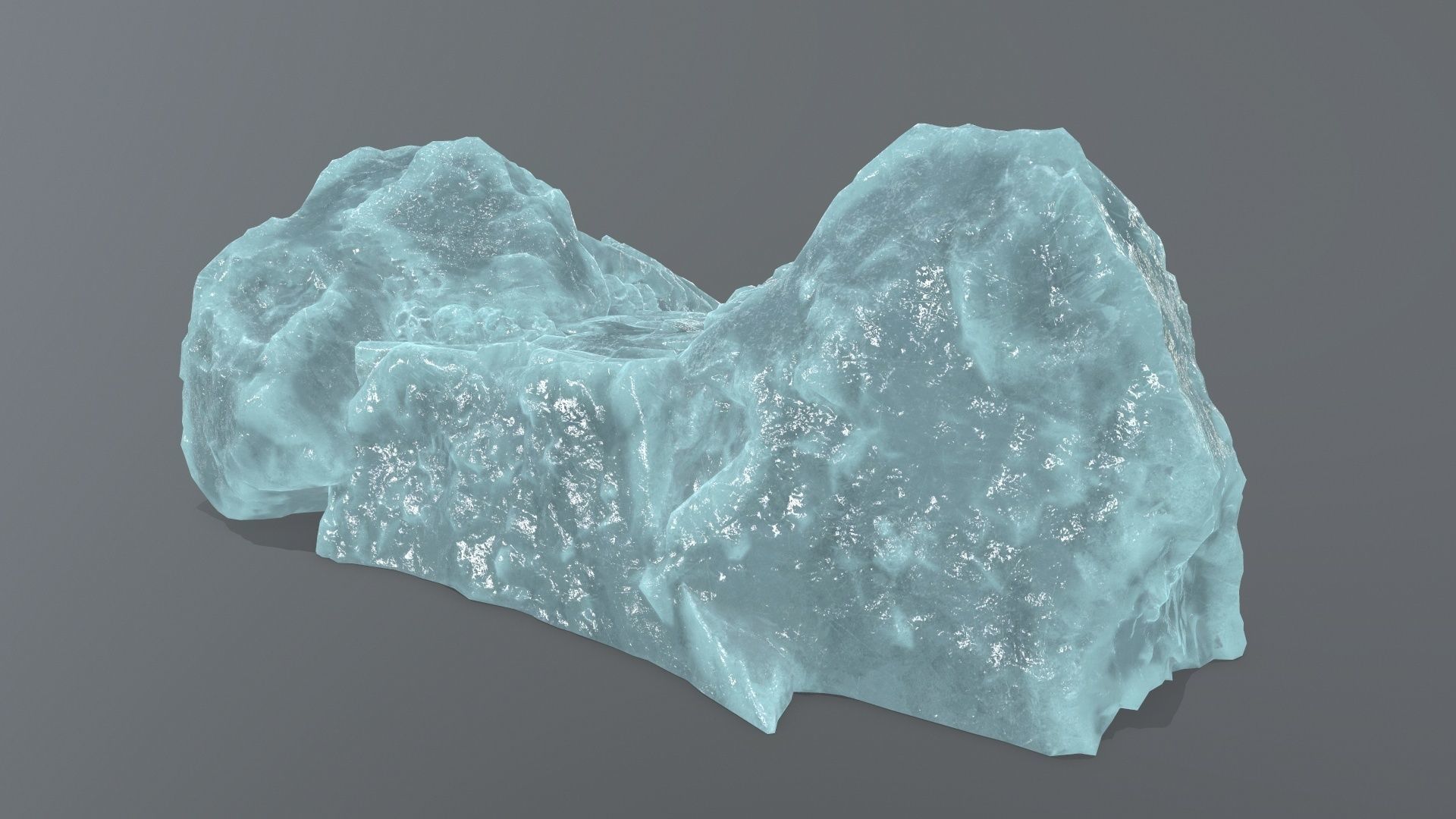 ice stairs Low-poly 3D model_7