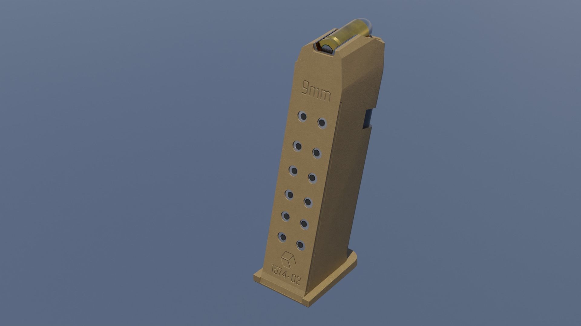 Glock 19 Gen5 Coyote Army Low-poly 3D model_6