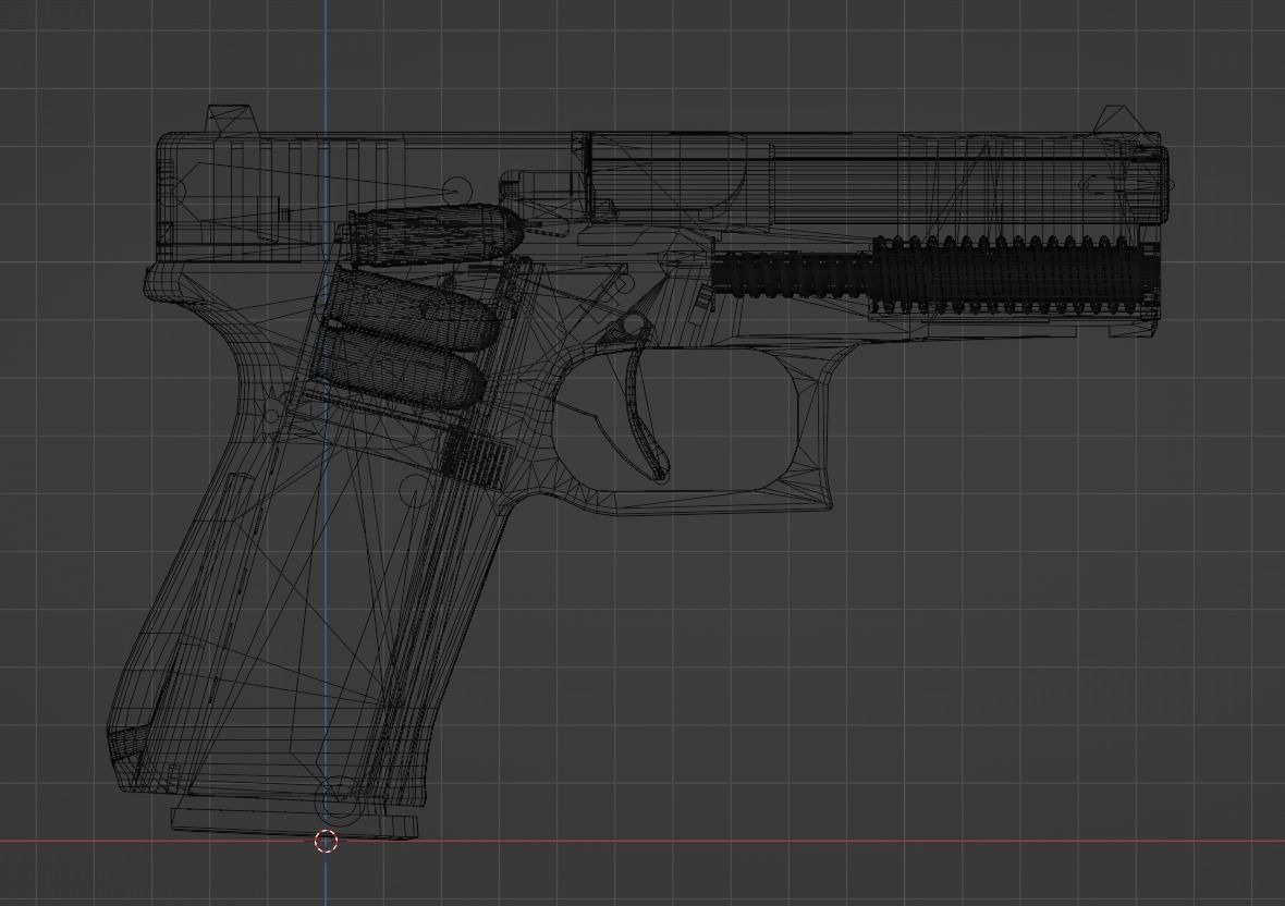 Glock 19 Gen5 Coyote Army Low-poly 3D model_5