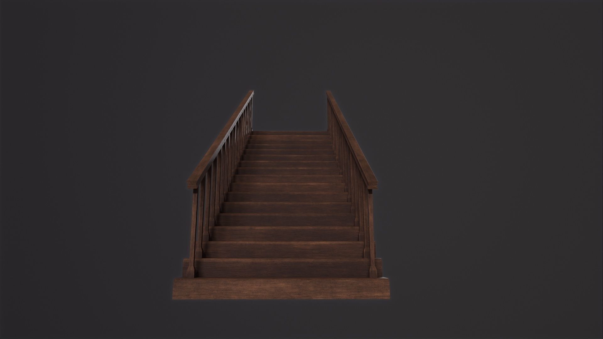 Wooden Stairs 3D Model Low-poly 3D model_6